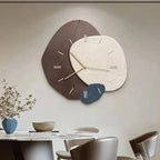 Wall Clock Handmade Natural Wood Silent Quartz LED Backlight