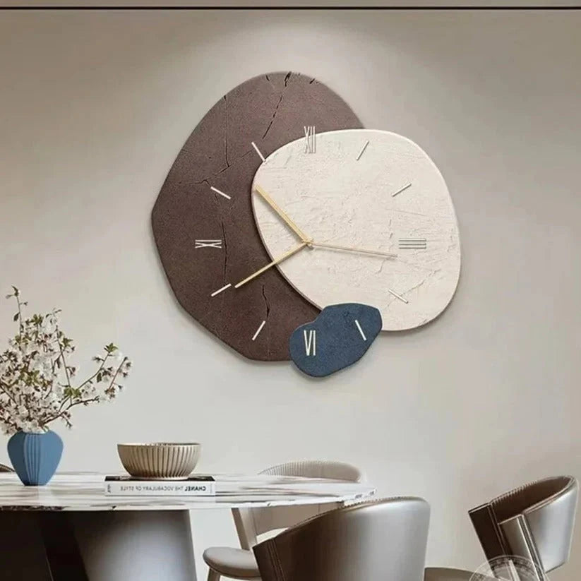 Wall Clock Handmade Natural Wood Silent Quartz LED Backlight