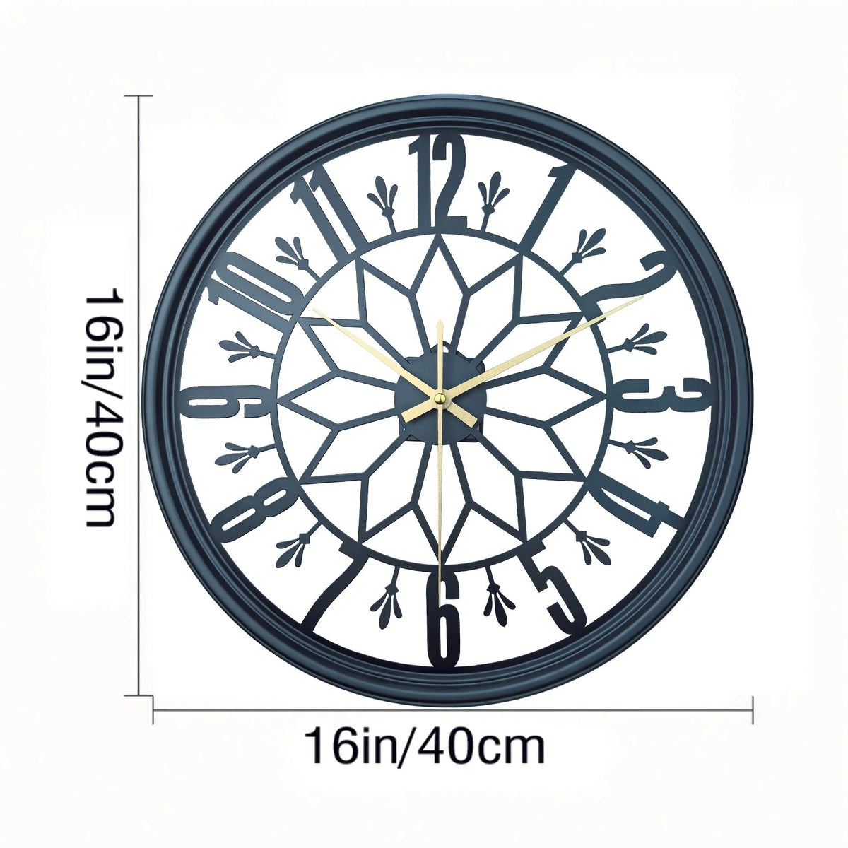 Wall Clock Industrial Metal Silent Quartz 30cm