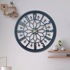Wall Clock Industrial Metal Silent Quartz 30cm