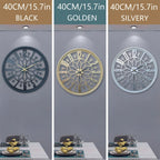 Wall Clock Industrial Metal Silent Quartz 30cm