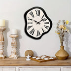 Wall Clock Irregular Wooden Geometric Silent Quartz Movement