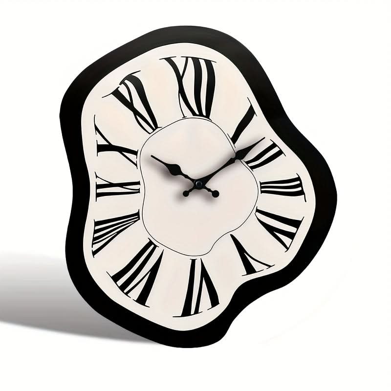 Wall Clock Irregular Wooden Geometric Silent Quartz Movement