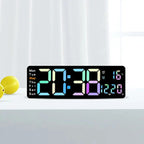 Wall Clock Large LED RGB Remote Control
