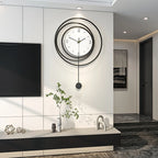 Wall Clock Metal Minimalist Silent Movement