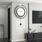Wall Clock Metal Minimalist Silent Movement