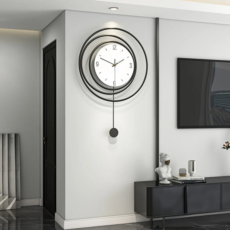 Wall Clock Metal Minimalist Silent Movement