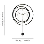 Wall Clock Metal Minimalist Silent Movement