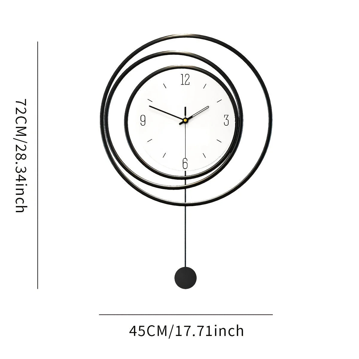 Wall Clock Metal Minimalist Silent Movement