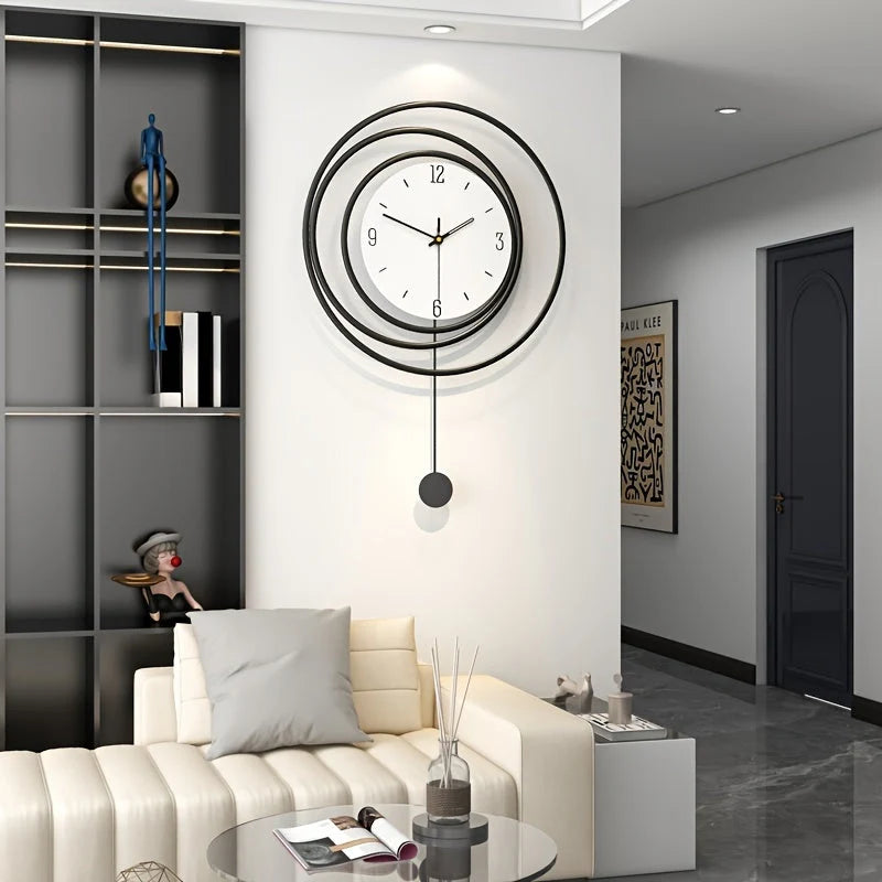 Wall Clock Metal Minimalist Silent Movement