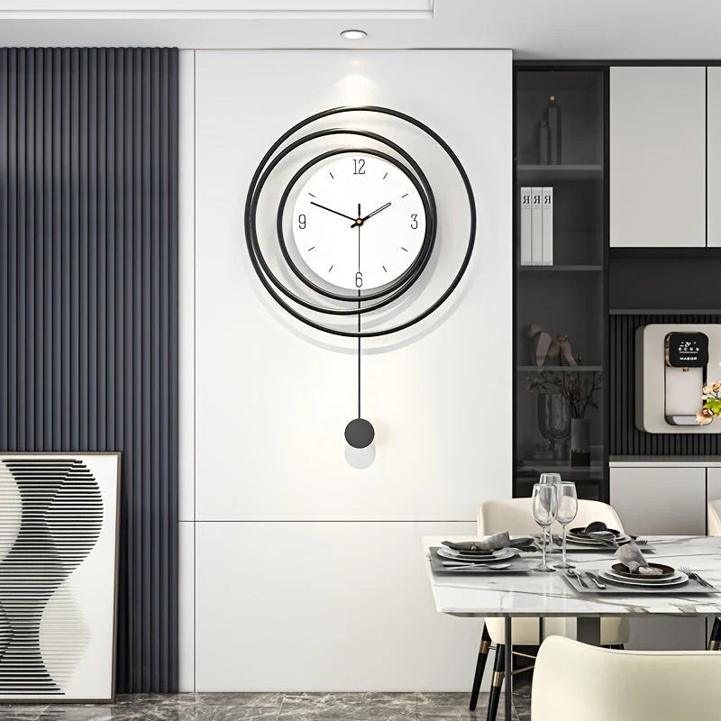 Wall Clock Metal Minimalist Silent Movement