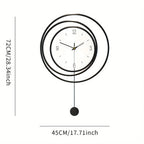 Wall Clock Metal Minimalist Silent Movement