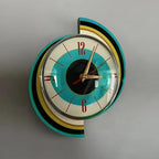 Wall Clock Mid-Century Sunburst Silent Movement