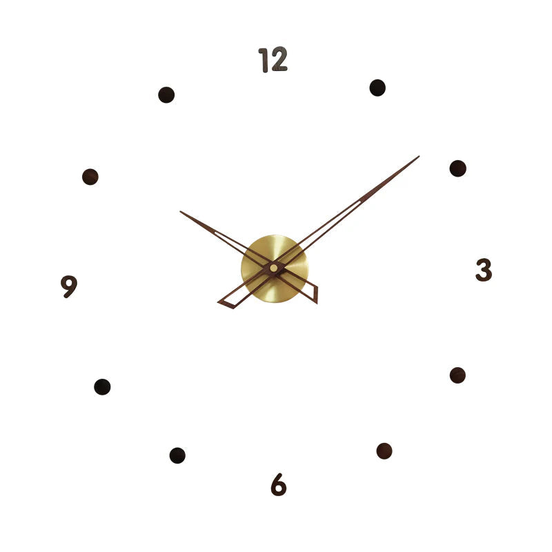 Wall Clock Minimalist 3D Design Silent Quartz Customizable Layout