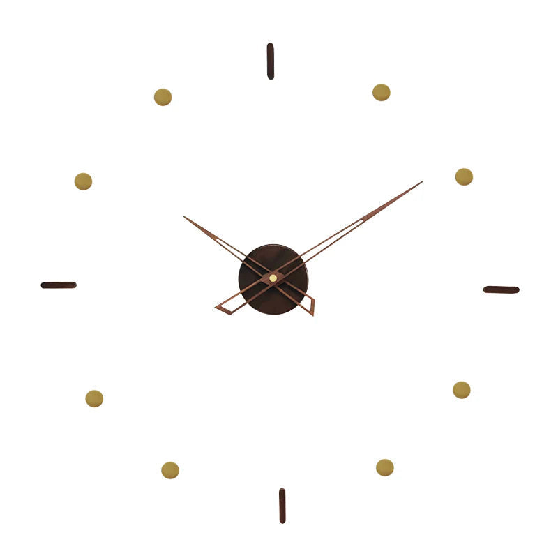 Wall Clock Minimalist 3D Design Silent Quartz Customizable Layout