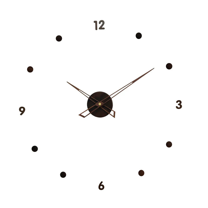 Wall Clock Minimalist 3D Design Silent Quartz Customizable Layout