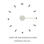 Wall Clock Minimalist 3D Design Silent Quartz Customizable Layout