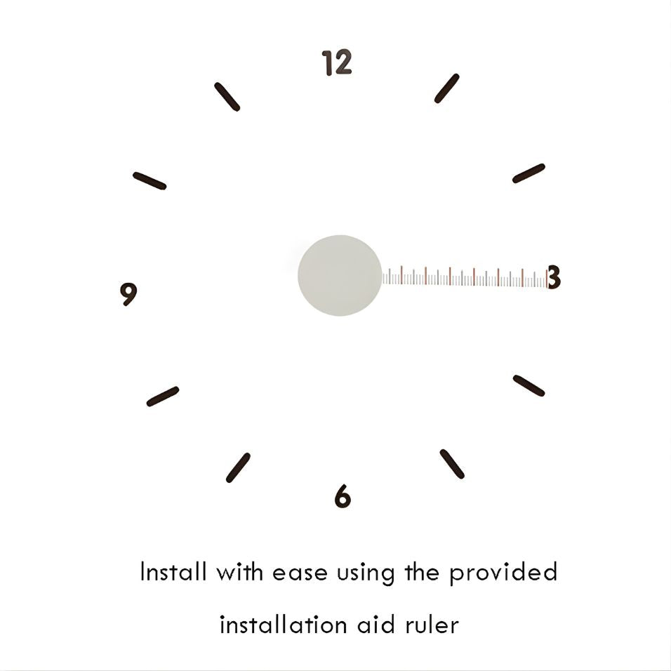 Wall Clock Minimalist 3D Design Silent Quartz Customizable Layout