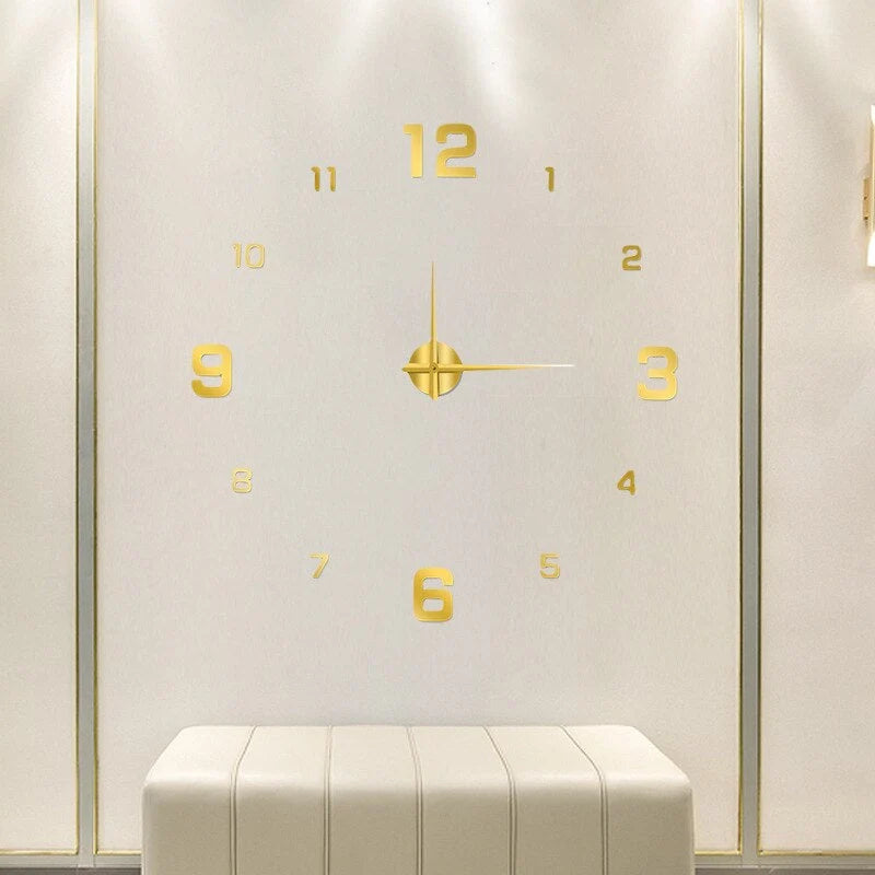 Wall Clock Minimalist 3D Detached Numbers 60-100cm