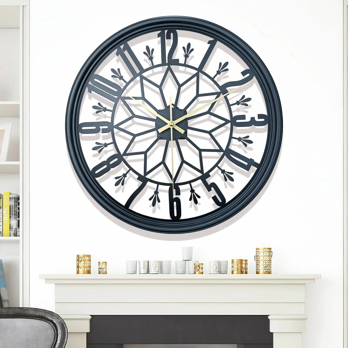 Wall Clock Minimalist Iron Frame 40cm