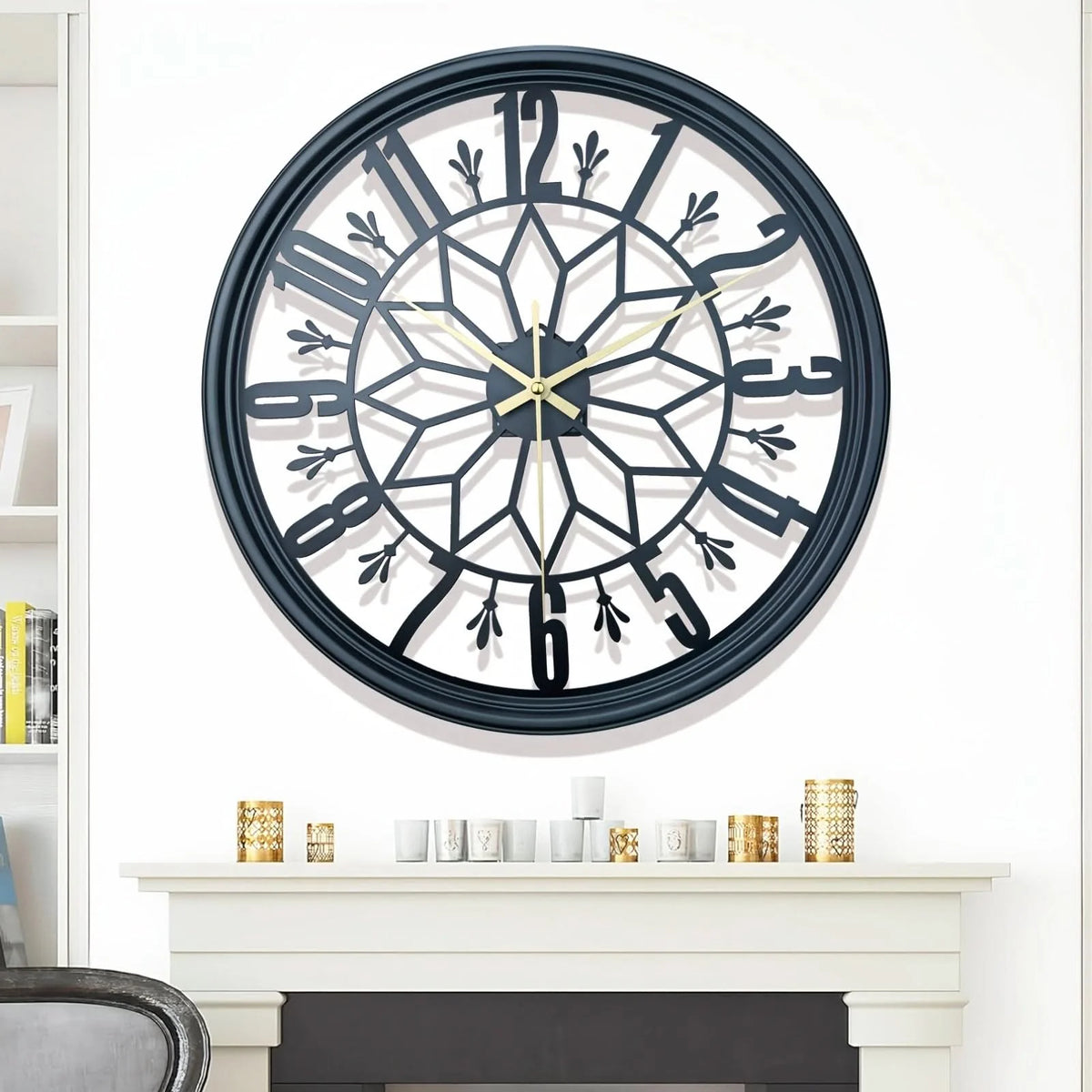 Wall Clock Minimalist Iron Frame 40cm