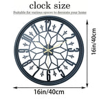 Wall Clock Minimalist Iron Frame 40cm