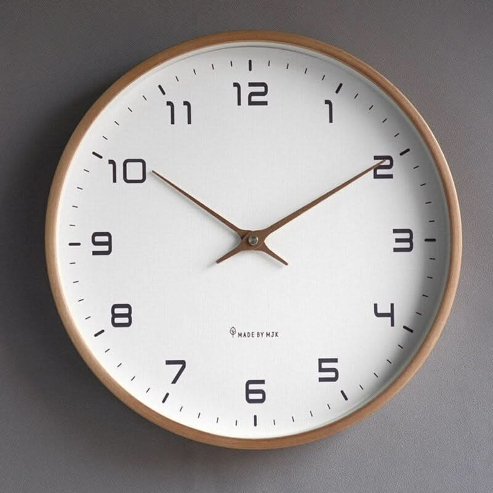 Wall Clock Minimalist Wooden Silent Movement