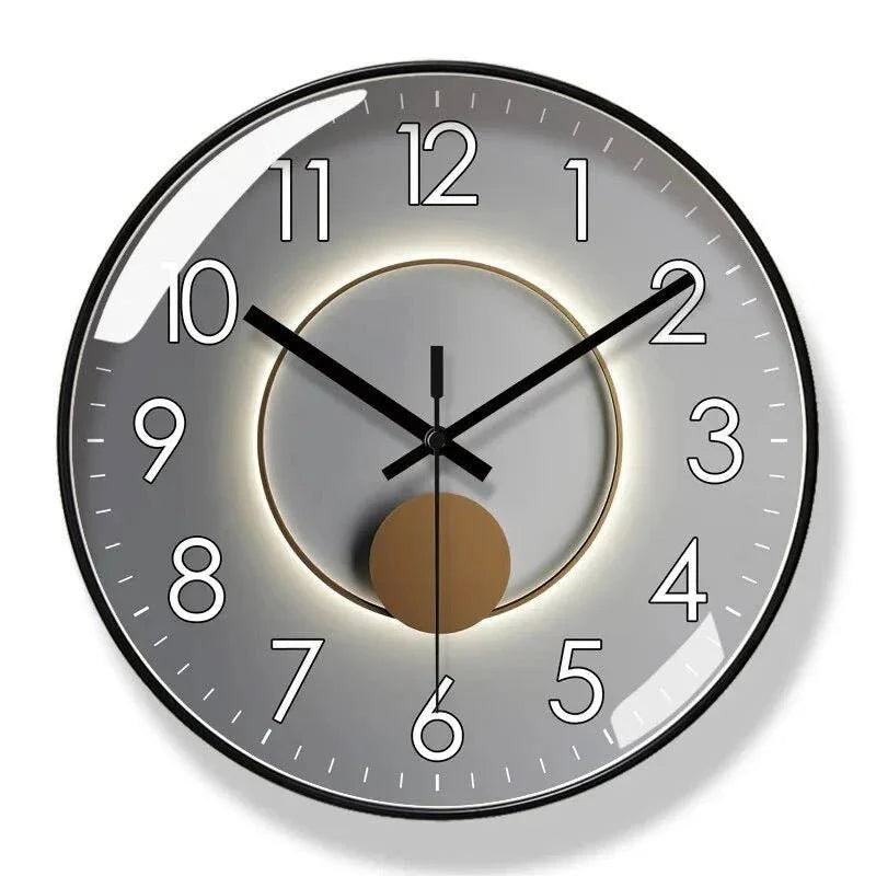 Wall Clock Modern Nordic Quartz Movement & Glass Face