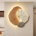 Wall Clock Natural Wood Grain LED Backlight Silent Quartz