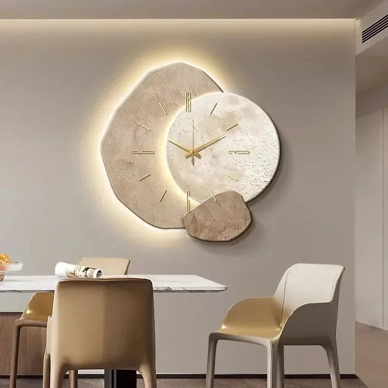 Wall Clock Natural Wood Silent Movement Organic Design