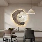 Wall Clock Natural Wood Silent Movement Organic Design