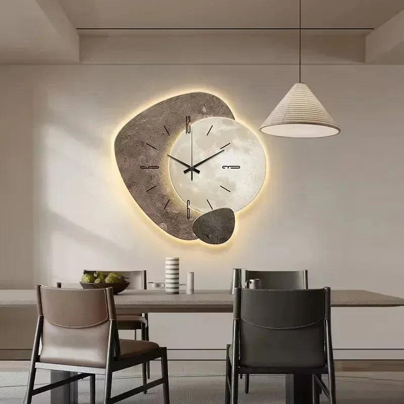 Wall Clock Natural Wood Silent Movement Organic Design