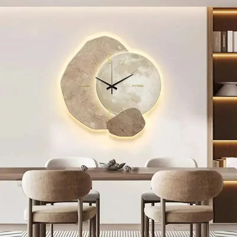 Wall Clock Natural Wood Silent Movement Organic Design