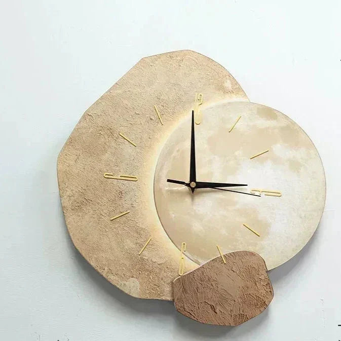 Wall Clock Natural Wood Silent Movement Organic Design