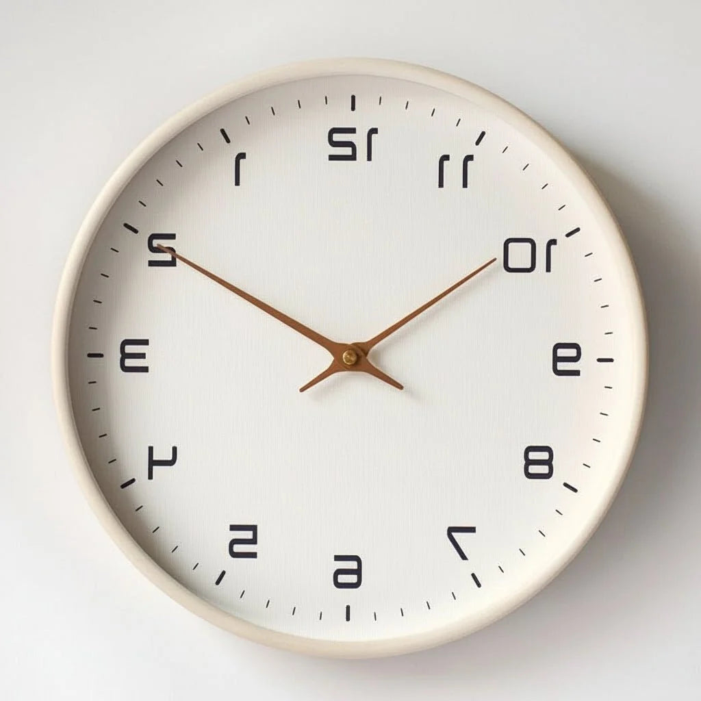 Wall Clock Natural Wood Silent Quartz