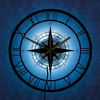 Wall Clock Nautical Compass Silent Movement