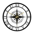 Wall Clock Nautical Compass Silent Movement