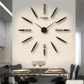 Wall Clock Oversized Mirror Finish Quartz Movement