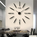 Wall Clock Oversized Mirror Finish Quartz Movement