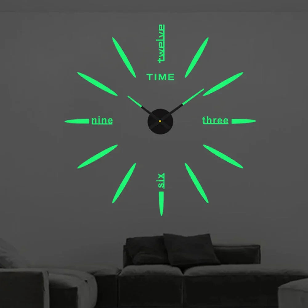 Wall Clock Oversized Mirror Finish Quartz Movement