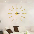 Wall Clock Oversized Mirror Finish Quartz Movement