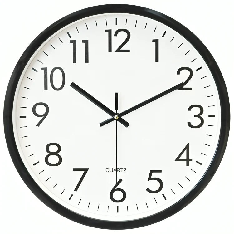 Wall Clock Radio-Controlled Glass Face Weather-Resistant