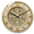 Wall Clock Roman Numerals Silent Wood & Metal