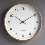 Wall Clock Scandinavian Minimalist Natural Wood Silent Quartz