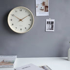 Wall Clock Scandinavian Minimalist Natural Wood Silent Quartz