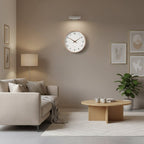 Wall Clock Scandinavian Minimalist Natural Wood Silent Quartz