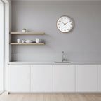 Wall Clock Scandinavian Minimalist Natural Wood Silent Quartz