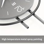 Wall Clock Silent Easy-Read Numbers Iron Frame