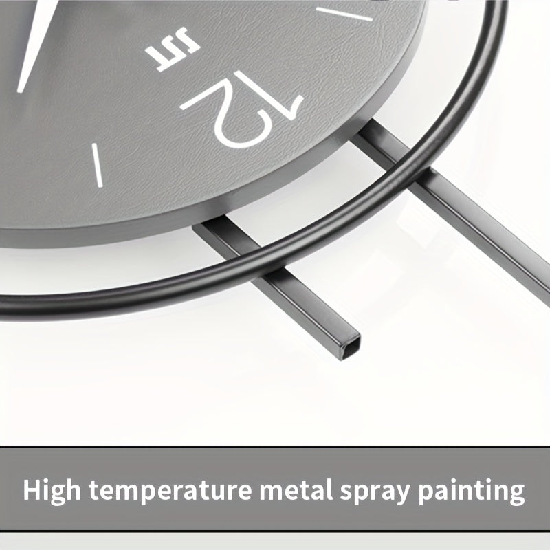 Wall Clock Silent Easy-Read Numbers Iron Frame