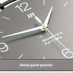 Wall Clock Silent Easy-Read Numbers Iron Frame